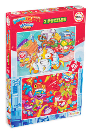 Пъзел Educa от 2 x 48 части - Супер неща