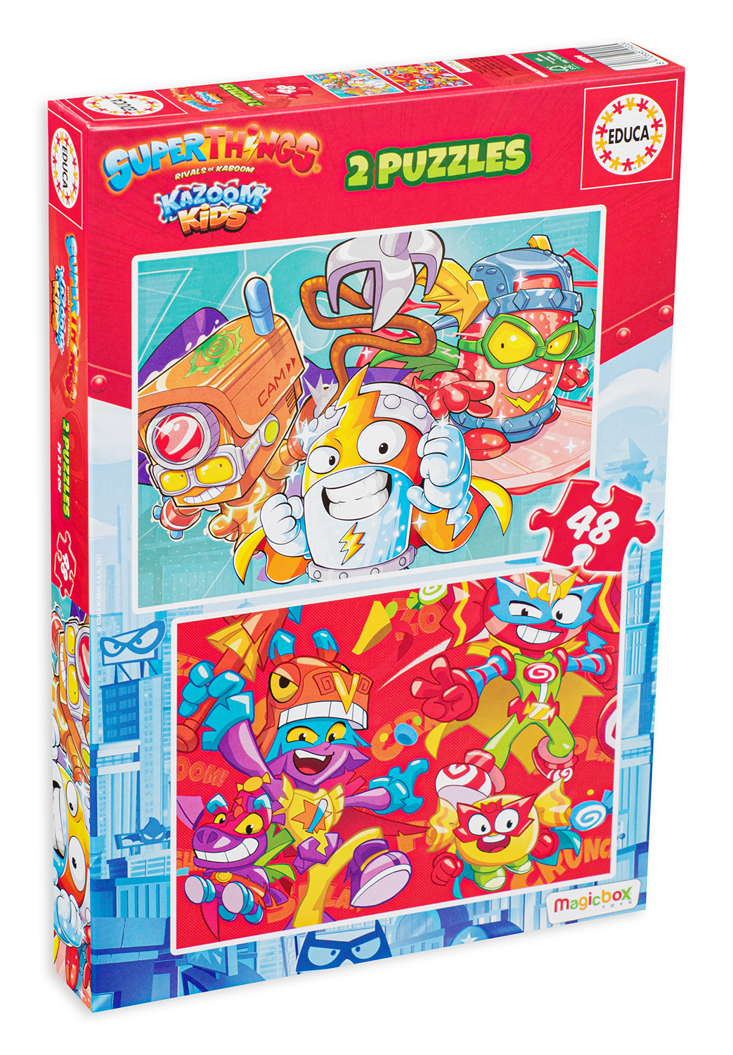 Пъзел Educa от 2 x 48 части - Супер неща