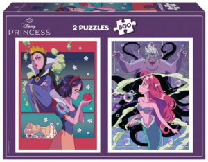 Пъзел Educa от 2 x 500 части - Дисни злодеи срещу принцеси