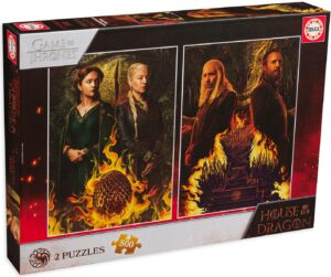 Пъзел Educa от 2 x 500 части - Домът на Дракона