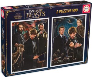 Пъзел Educa от 2 x 500 части - Фантастични животни