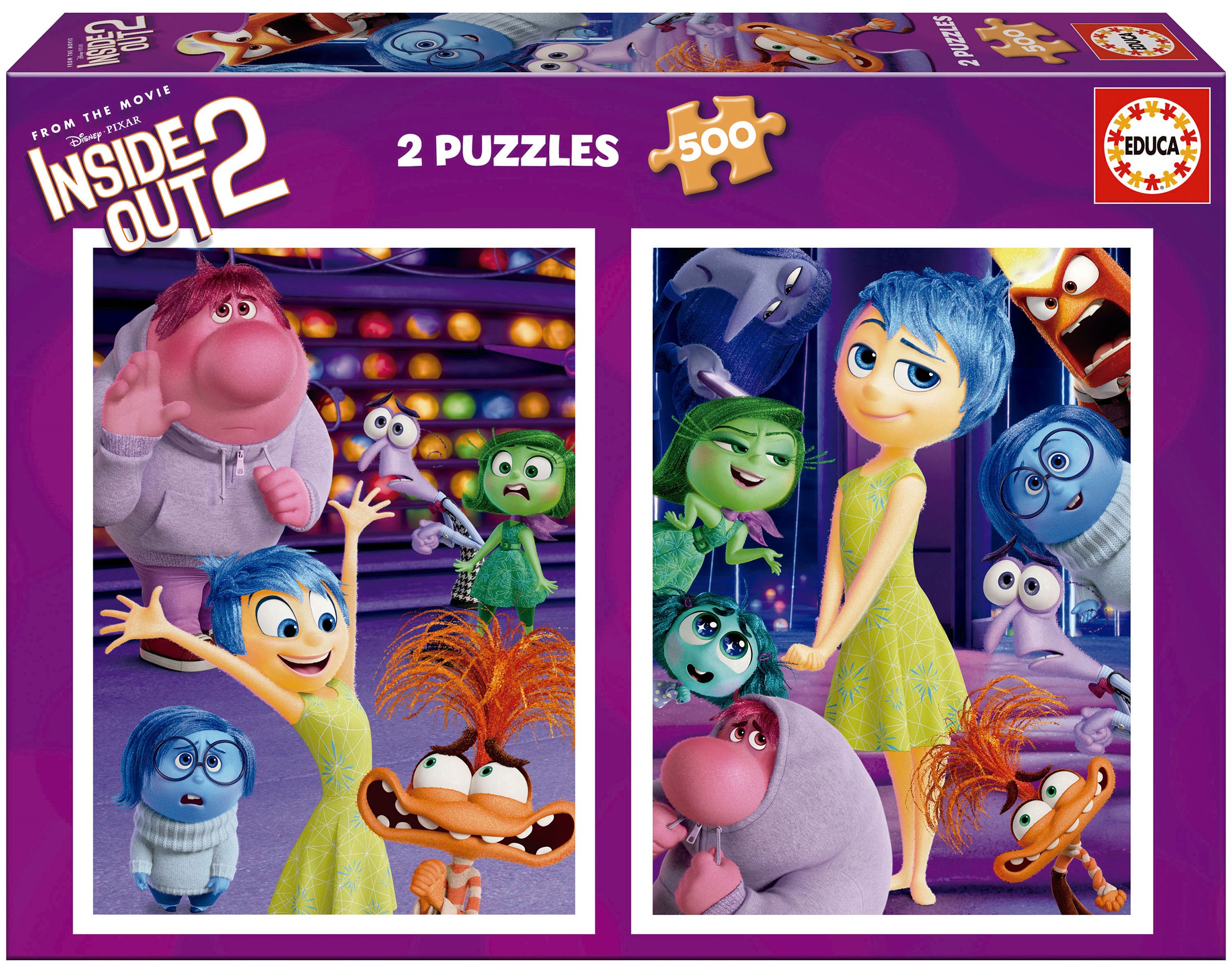 Пъзел Educa от 2 x 500 части - Отвътре навън 2