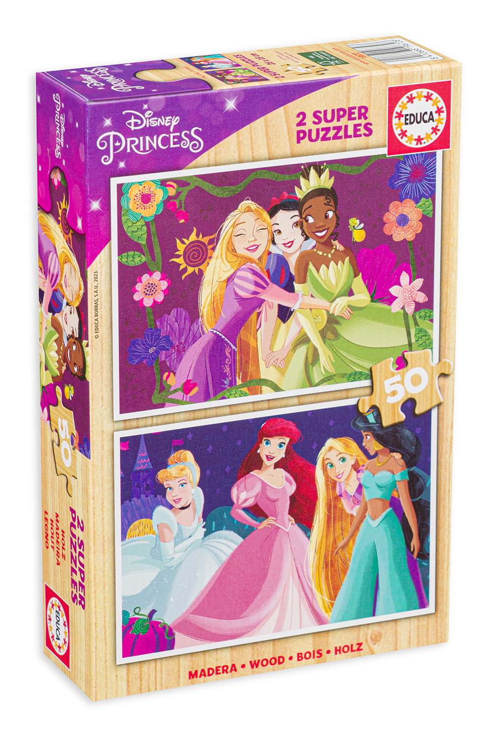 Пъзел Educa от 2 x 50 части - Дисни принцеси