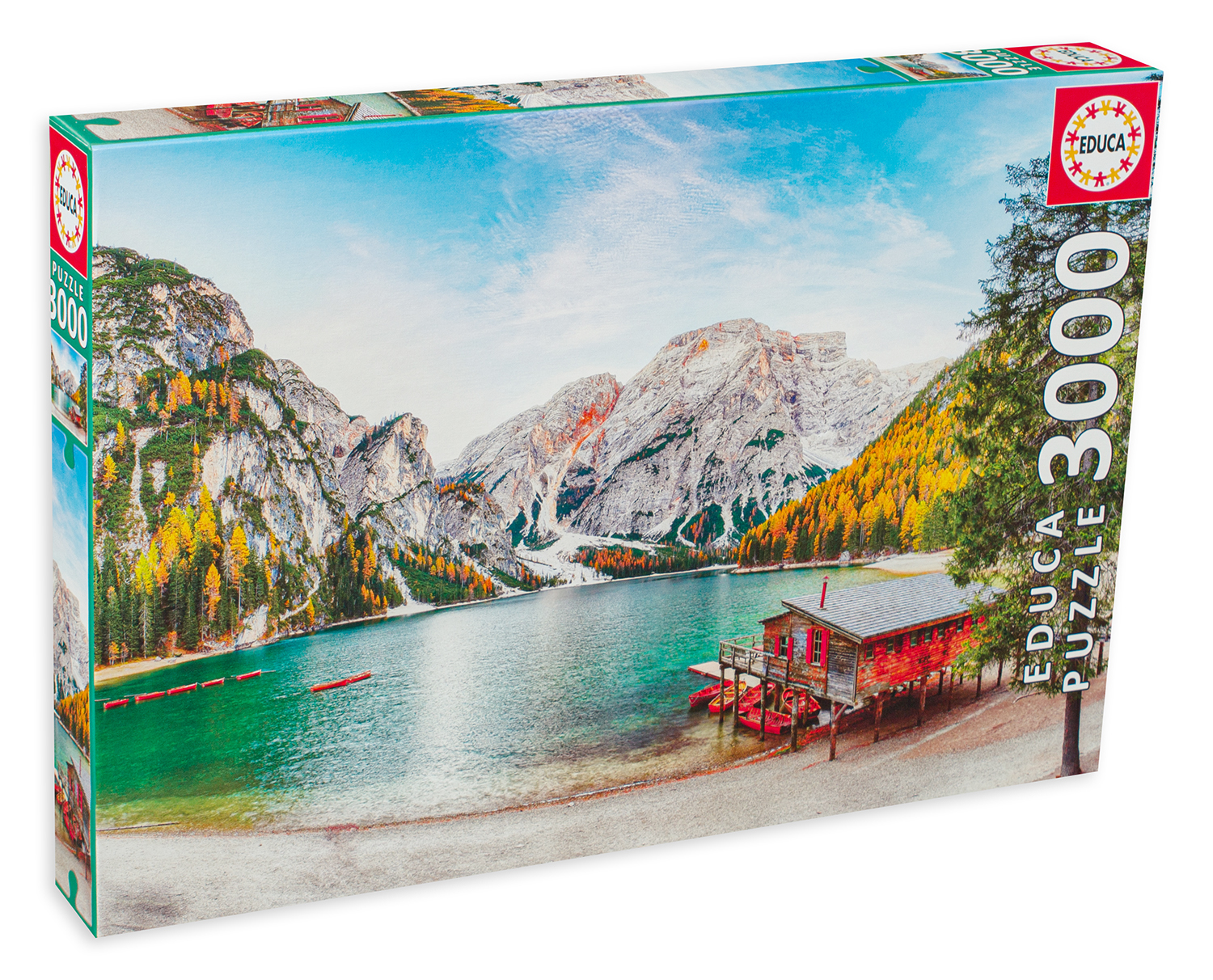 Пъзел Educa от 3000 части - Езерото Брайес през есента