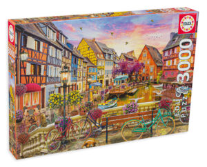 Пъзел Educa от 3000 части - Изглед от Колмар, Франция