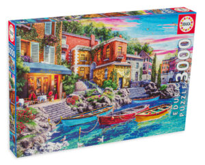 Пъзел Educa от 3000 части - Залез в Комо