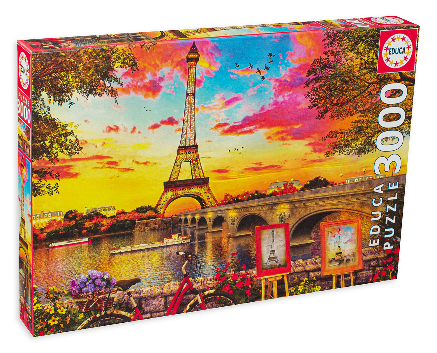 Пъзел Educa от 3000 части - Залез в Париж