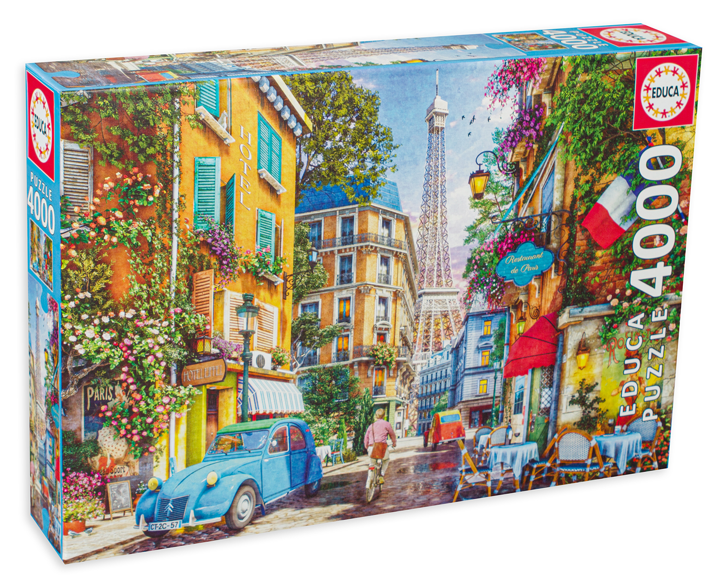 Пъзел Educa от 4000 части - Старите улици на Париж