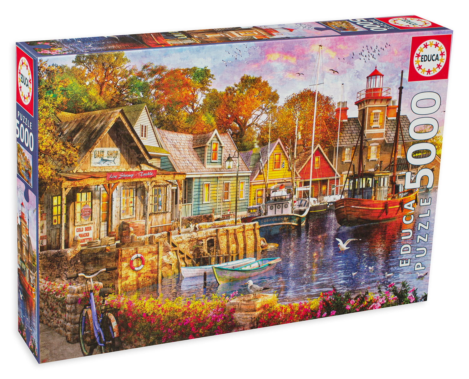 Пъзел Educa от 5000 части - Пристанищна вечер