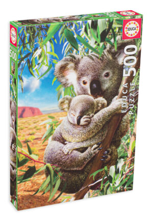 Пъзел Educa от 500 части - Бебе коала с майка си