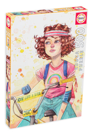 Пъзел Educa от 500 части - Бягай като момиче, Естер Гили