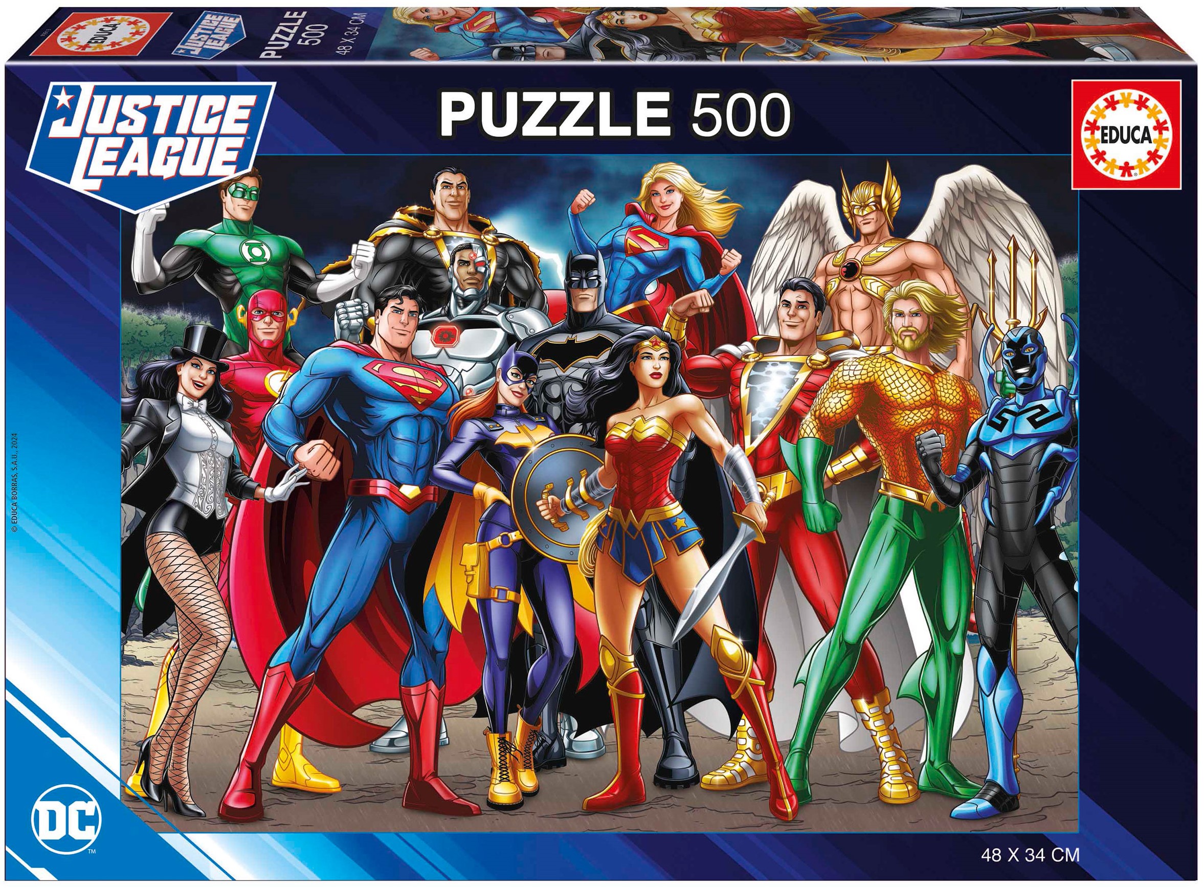 Пъзел Educa от 500 части - DC Comics: Лигата на справедливостта