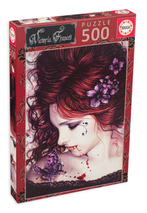 Пъзел Educa от 500 части - Девойка с пеперуда