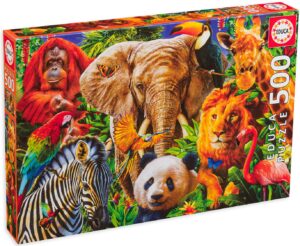 Пъзел Educa от 500 части - Диви животни