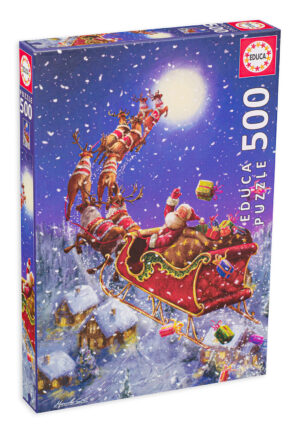 Пъзел Educa от 500 части - Дядо Коледа идва