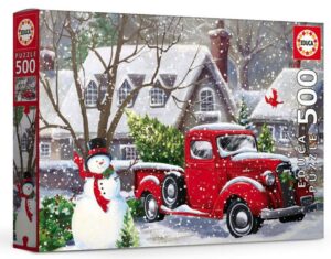 Пъзел Educa от 500 части - Коледни къщи