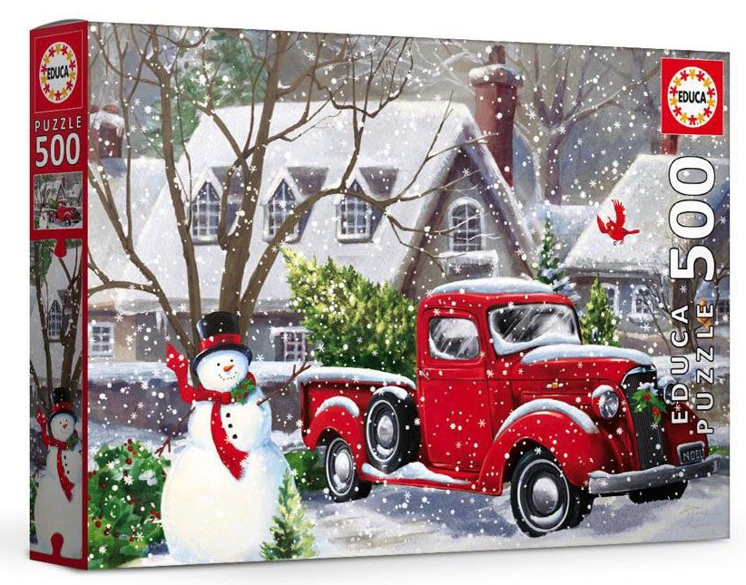 Пъзел Educa от 500 части - Коледни къщи