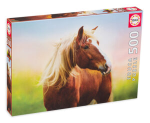 Пъзел Educa от 500 части - Кон на изгрев слънце