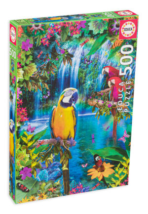Пъзел Educa от 500 части - Тропически птици