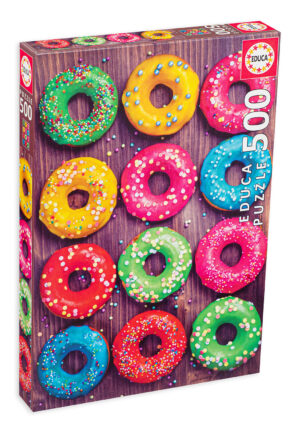 Пъзел Educa от 500 части - Цветни понички