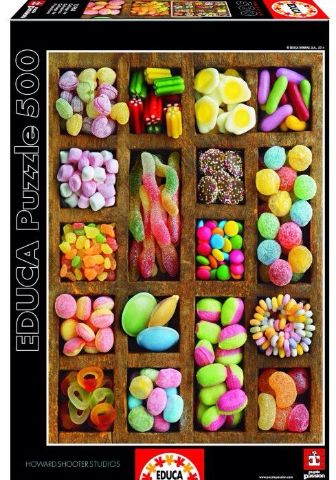 Пъзел Educa от 500 части - Желирани бонбони