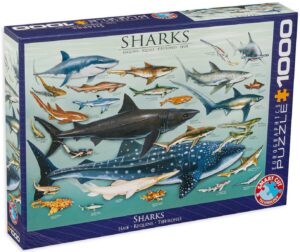 Пъзел Eurographics от 1000 части – Акули
