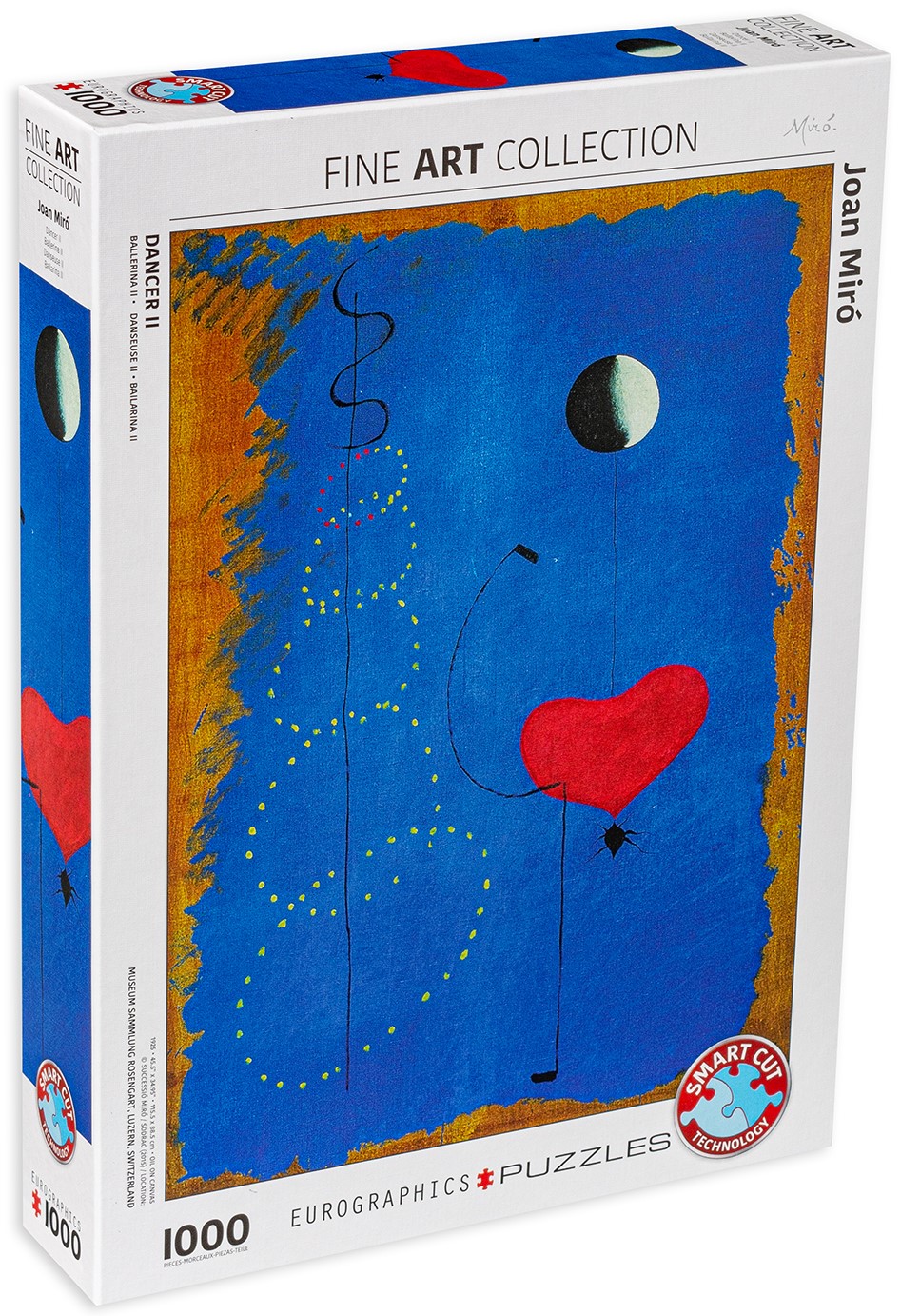 Пъзел Eurographics от 1000 части – Балерина в синьо, Жоан Миро