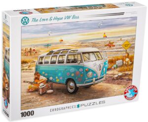 Пъзел Eurographics от 1000 части - Бусът VW на любовта и надеждата, Грег Джордано