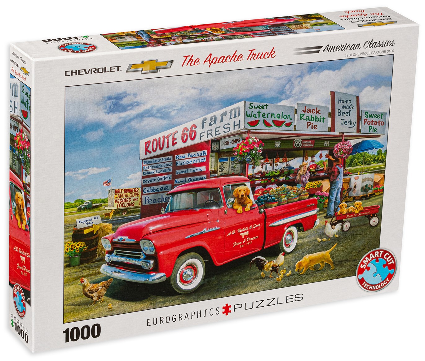 Пъзел Eurographics от 1000 части - Chevrolet Apache, Грег Джордано