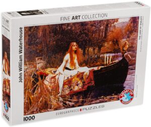 Пъзел Eurographics от 1000 части – Дамата от Шалот, Джон Уилям Уотърхаус