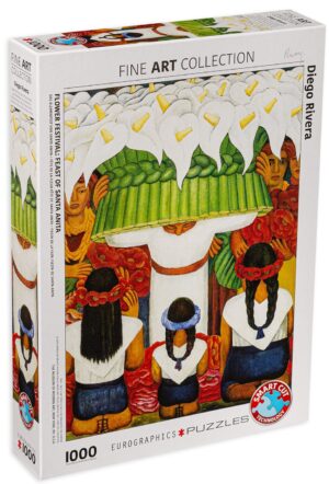Пъзел Eurographics от 1000 части – Фестивал на цветята, Диего Ривера