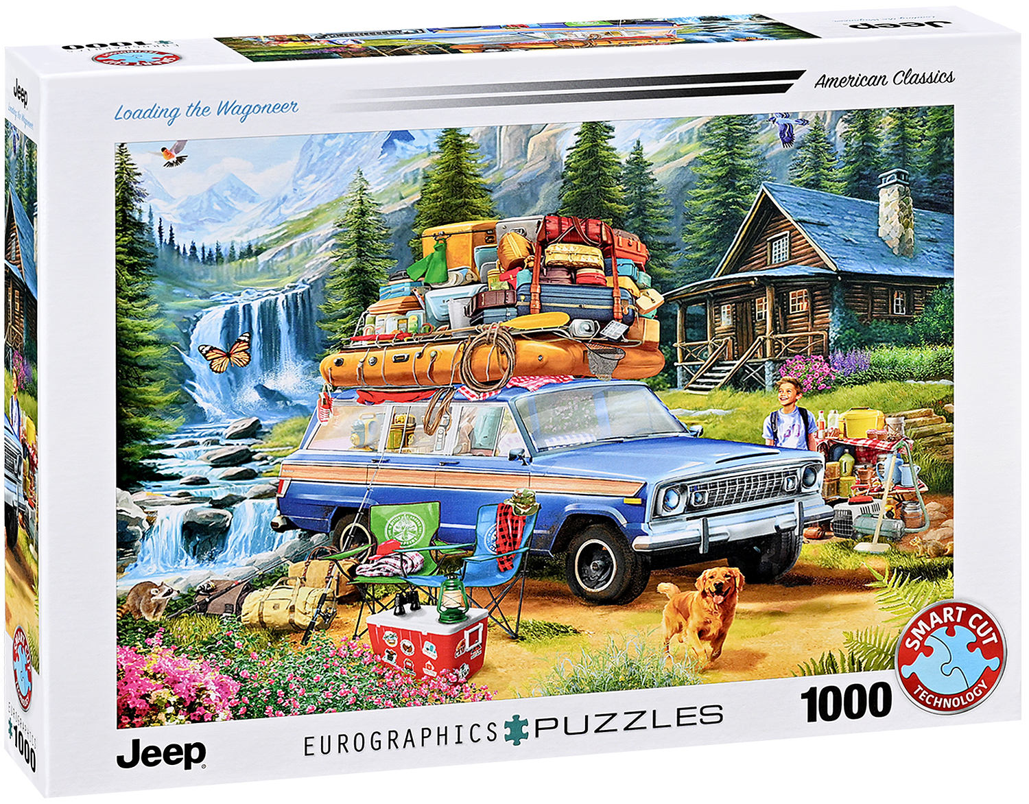 Пъзел Eurographics от 1000 части - Jeep:  Зареждане на Wagoneer