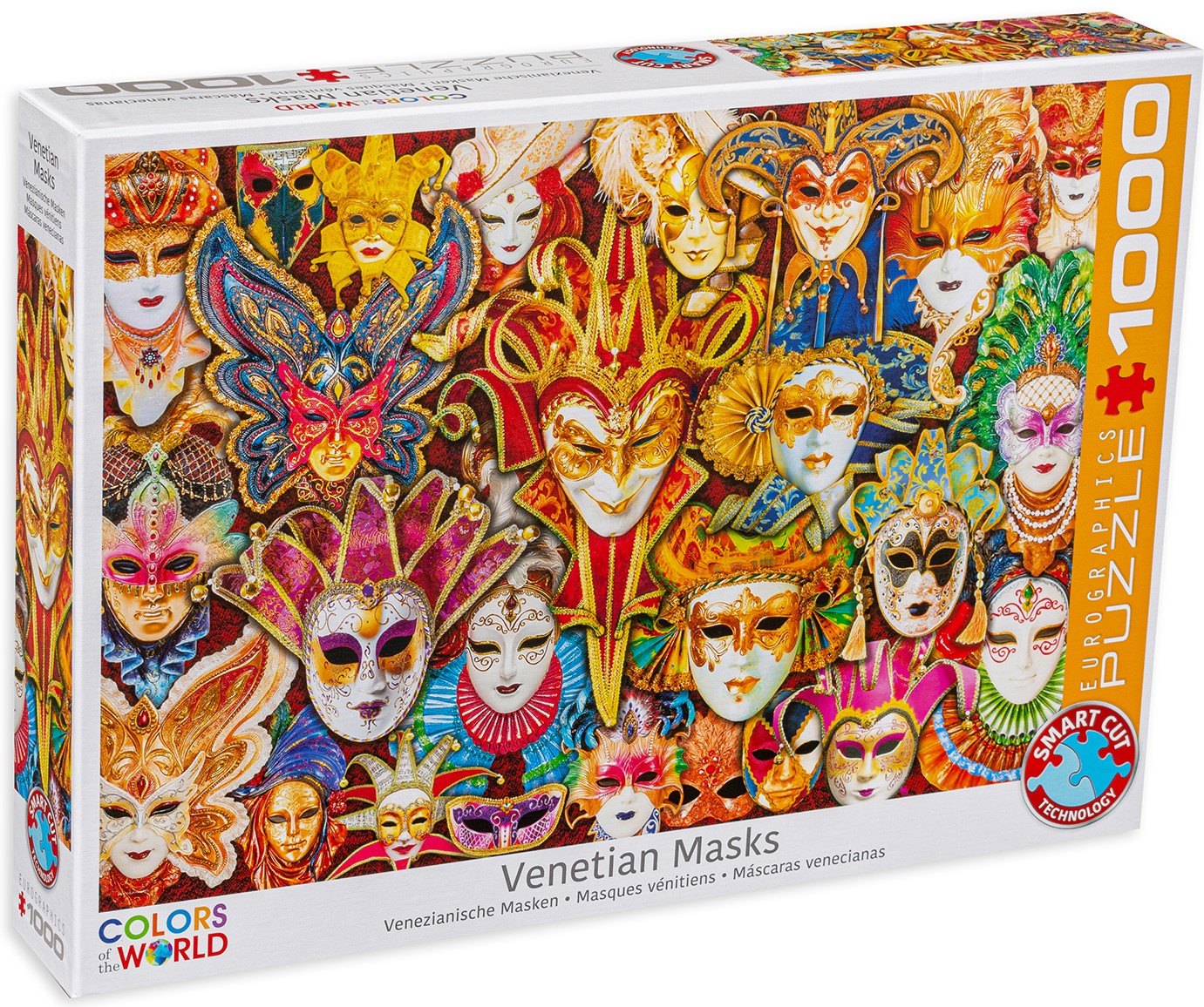 Пъзел Eurographics от 1000 части - Карнавални маски от Венеция