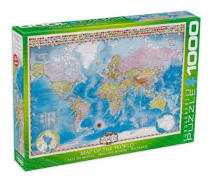 Пъзел Eurographics от 1000 части – Карта на света