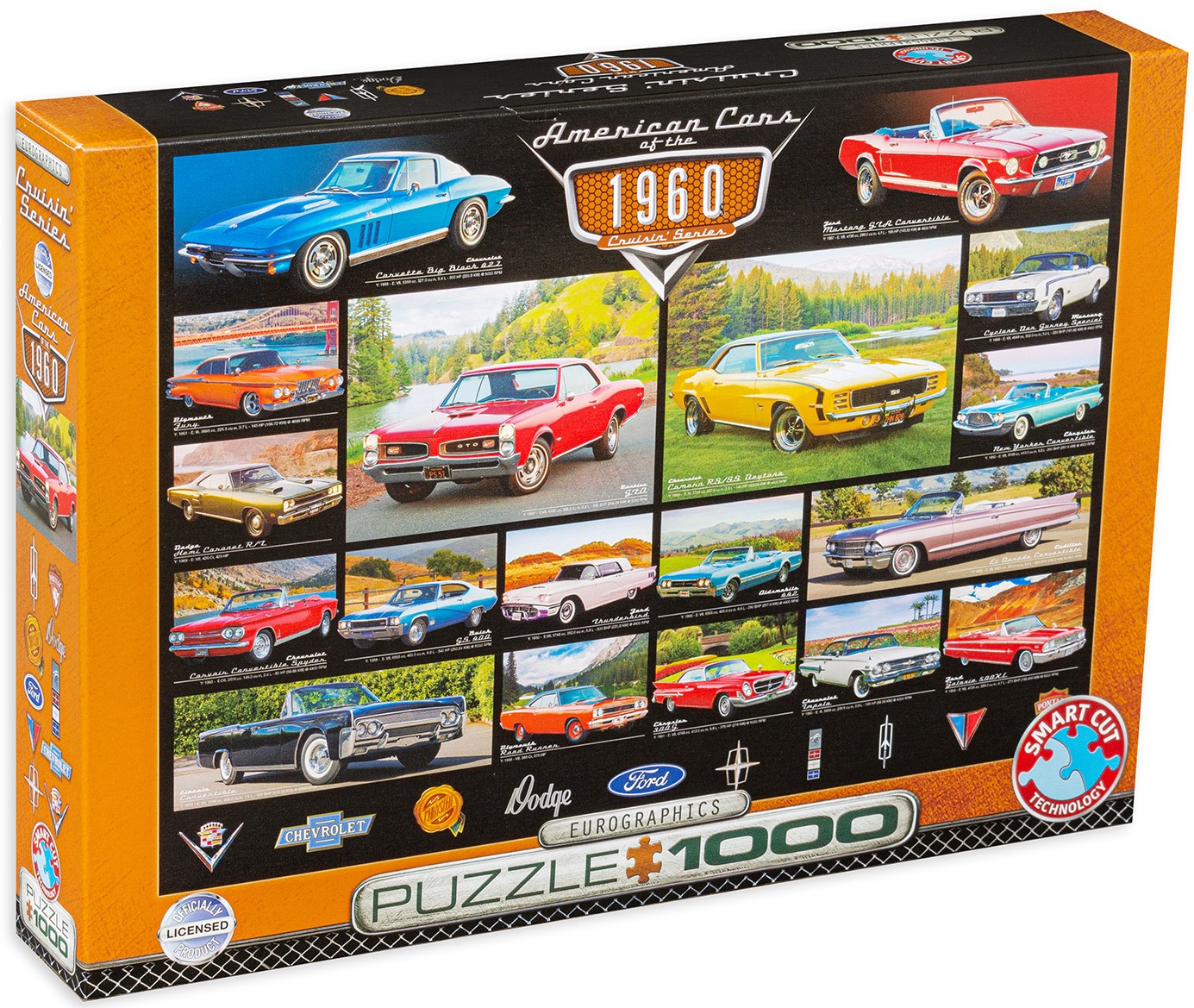 Пъзел Eurographics от 1000 части – Класически автомобили от 1960 г.