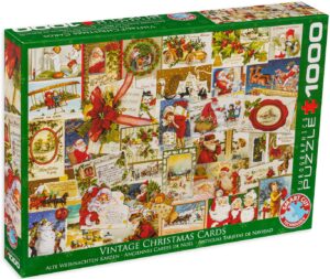 Пъзел Eurographics от 1000 части – Класически коледни картички