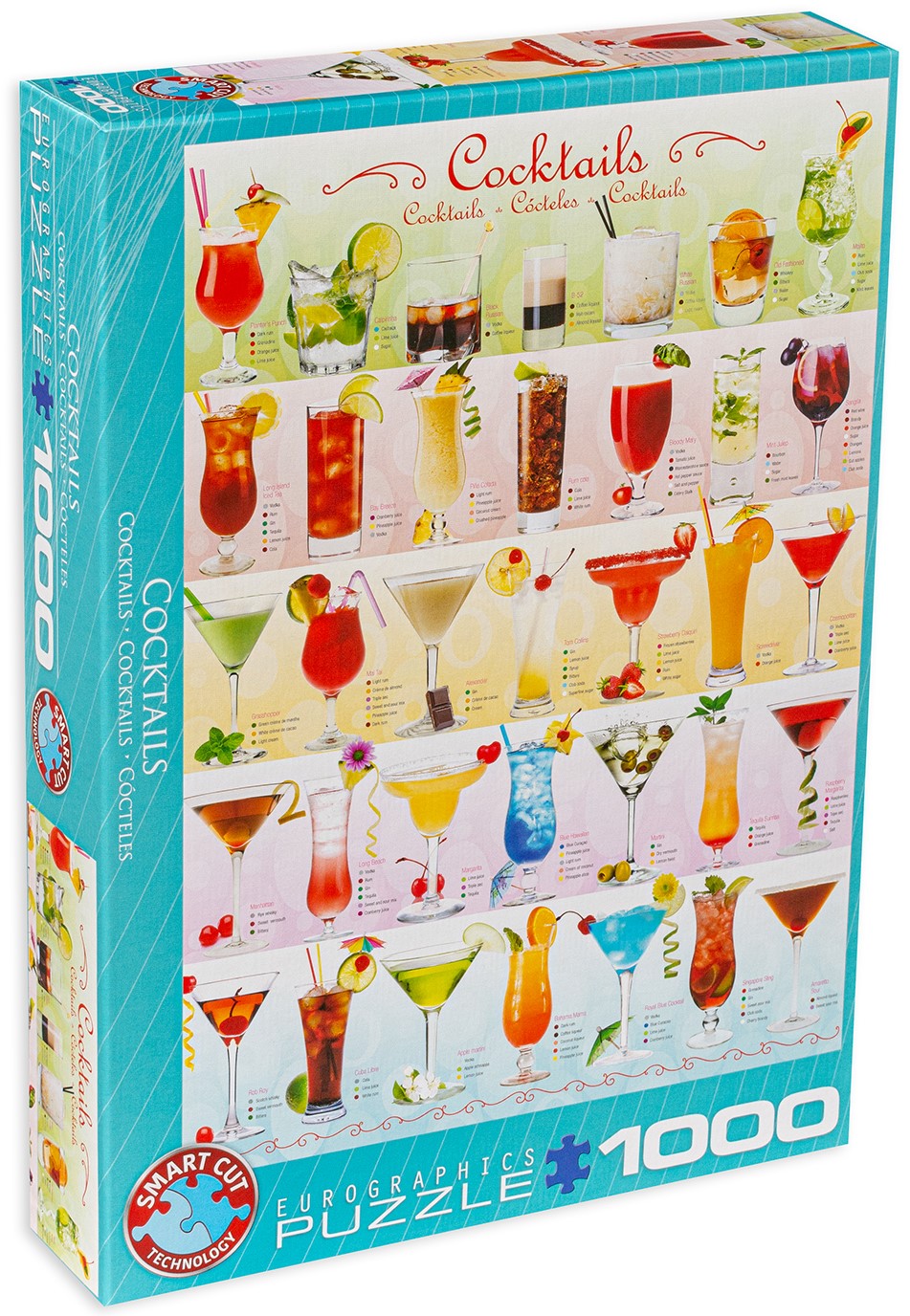 Пъзел Eurographics от 1000 части – Коктейли