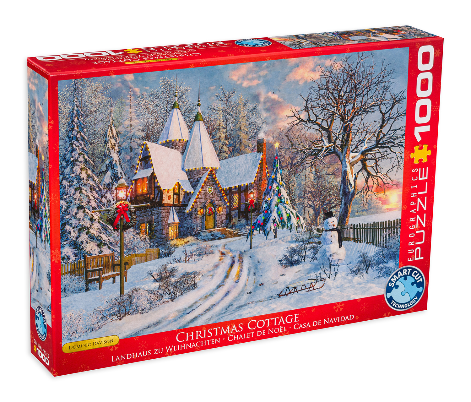 Пъзел Eurographics от 1000 части – Коледнa къщичкa, Доминик Дейвисън