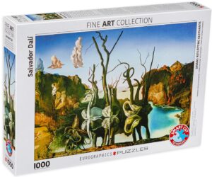Пъзел Eurographics от 1000 части – Лебеди, Салвадор Дали