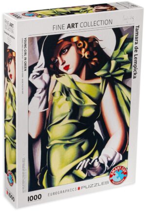Пъзел Eurographics от 1000 части – Младо момиче в зелено, Тамара де Лемпицка