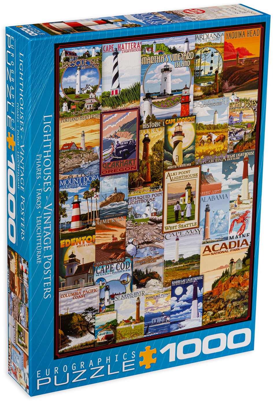 Пъзел Eurographics от 1000 части – Морски Фарове