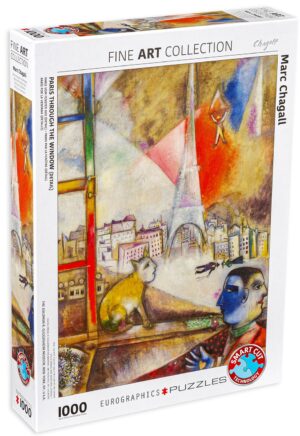 Пъзел Eurographics от 1000 части – Париж през прозореца, Марк Шагал