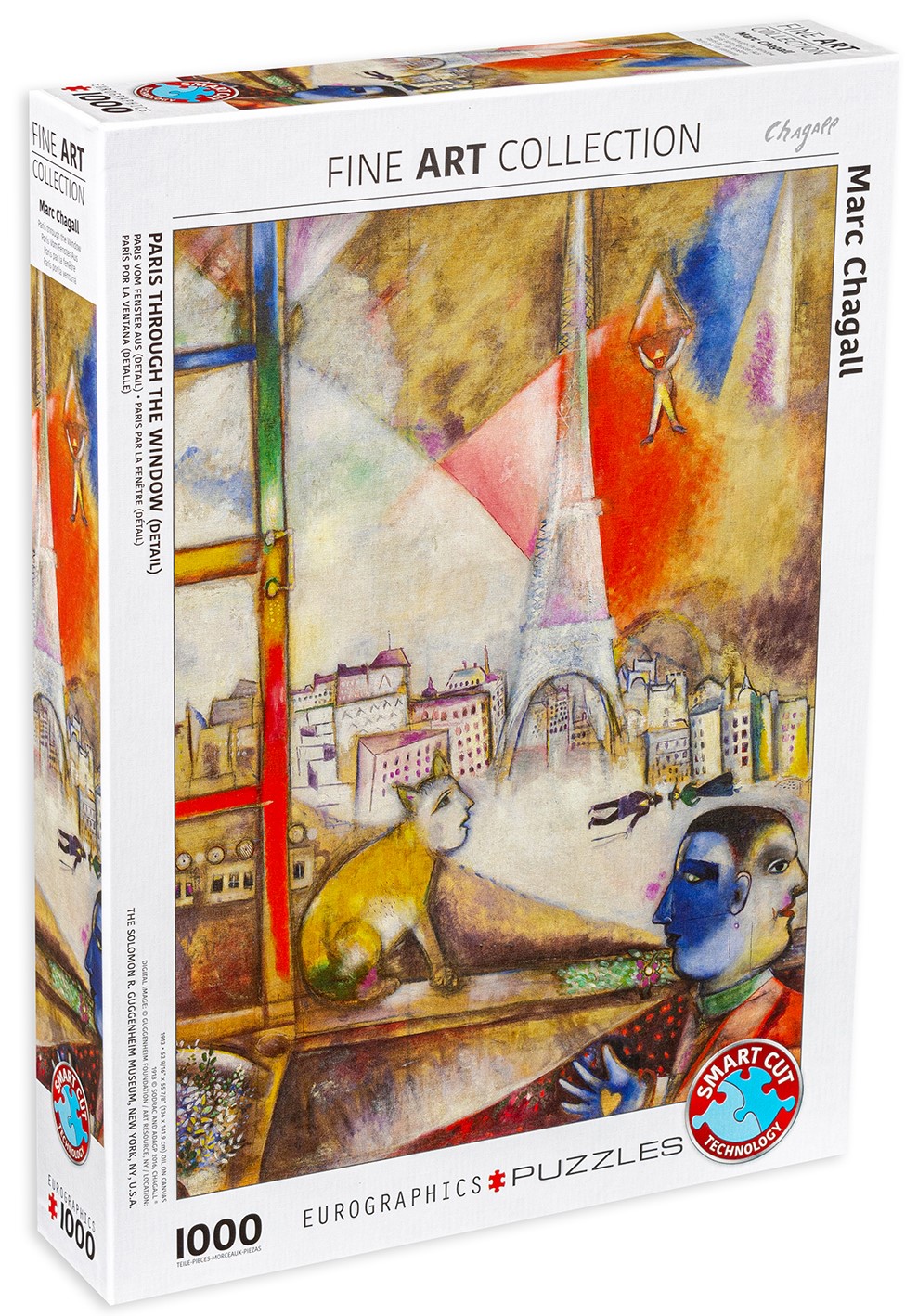 Пъзел Eurographics от 1000 части – Париж през прозореца, Марк Шагал