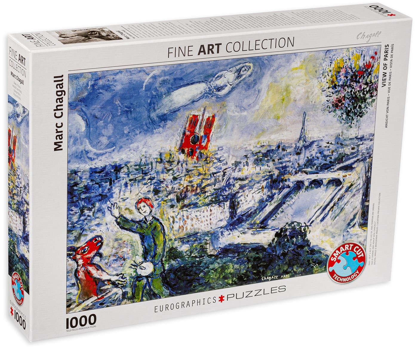 Пъзел Eurographics от 1000 части - Парижкият букет, Марк Шагал