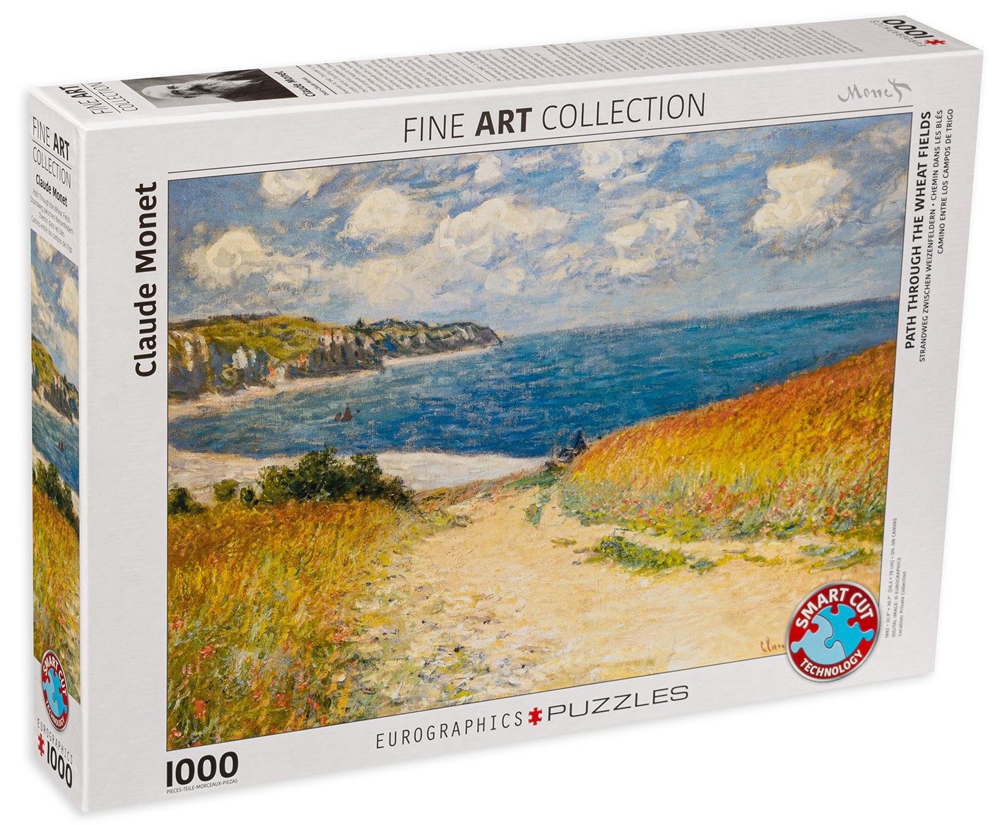 Пъзел Eurographics от 1000 части – Път сред полета от пшеници, Клод Моне