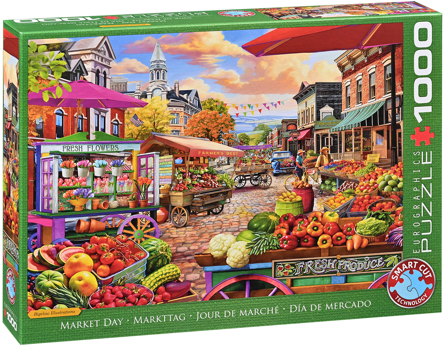 Пъзел Eurographics от 1000 части - Пазарен ден на главната улица