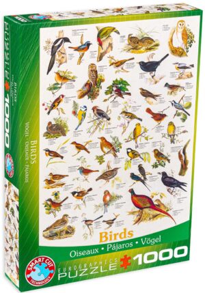 Пъзел Eurographics от 1000 части – Птици в полята и градините