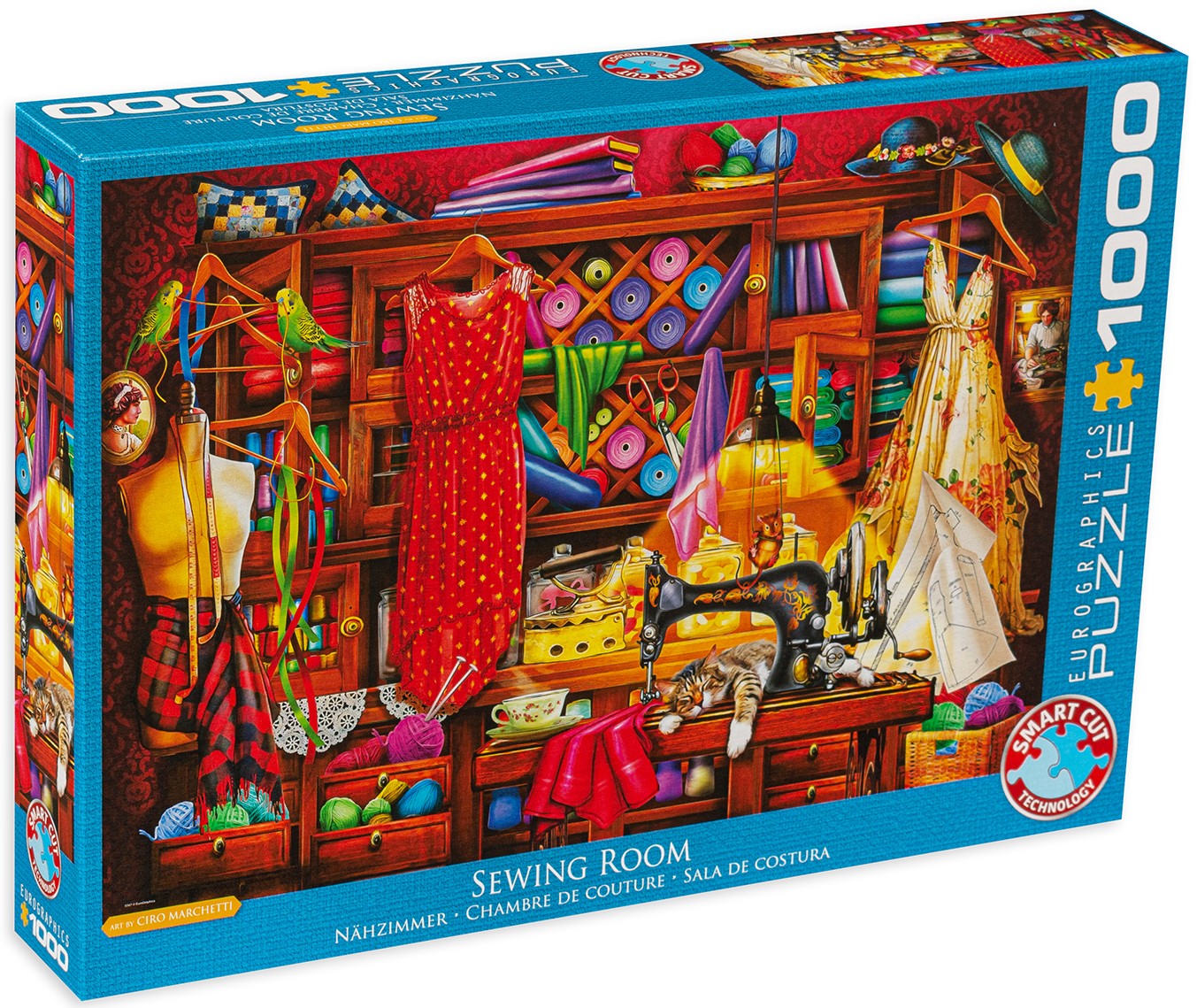 Пъзел Eurographics от 1000 части - Шивашко ателие, Чиро Марчети