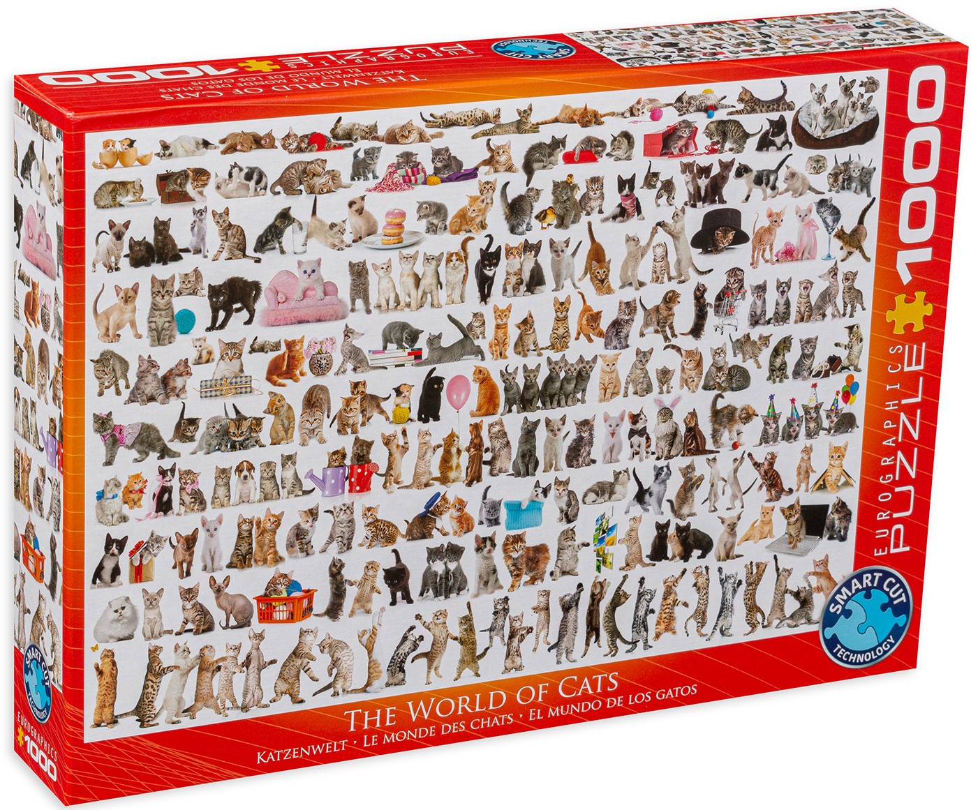 Пъзел Eurographics от 1000 части – Светът на котките
