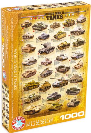 Пъзел Eurographics от 1000 части – Танкове от Втората световна война